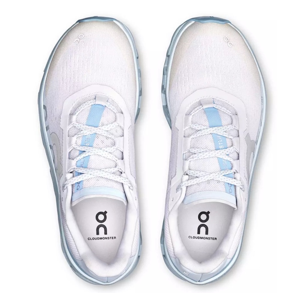 White and Blue CloudTec Sneakers - Picture 3 of 7